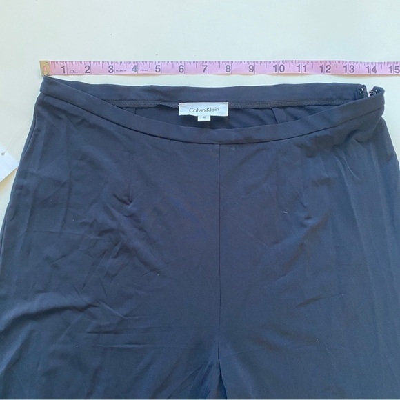 NWT Calvin Klein Blue Rayon Blend Lightweight Dress Work Zip Pants Women’s Small - Picture 6 of 12